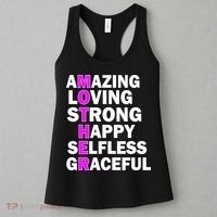 Mother's Day Quote Amazing Loving Strong Happy Women's Tank Top thumb 3