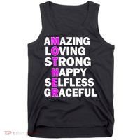 Mother's Day Quote Amazing Loving Strong Happy Tank Top thumb 0