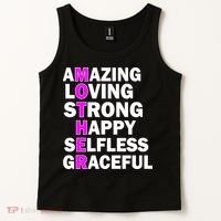 Mother's Day Quote Amazing Loving Strong Happy Tank Top thumb 2