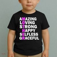 Mother's Day Quote Amazing Loving Strong Happy Toddler T-Shirt thumb 2