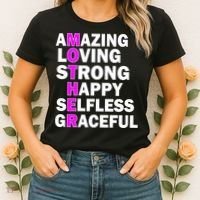 Mother's Day Quote Amazing Loving Strong Happy Women's T-Shirt thumb 2