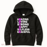 Mother's Day Quote Amazing Loving Strong Happy Kids Hoodie thumb 0