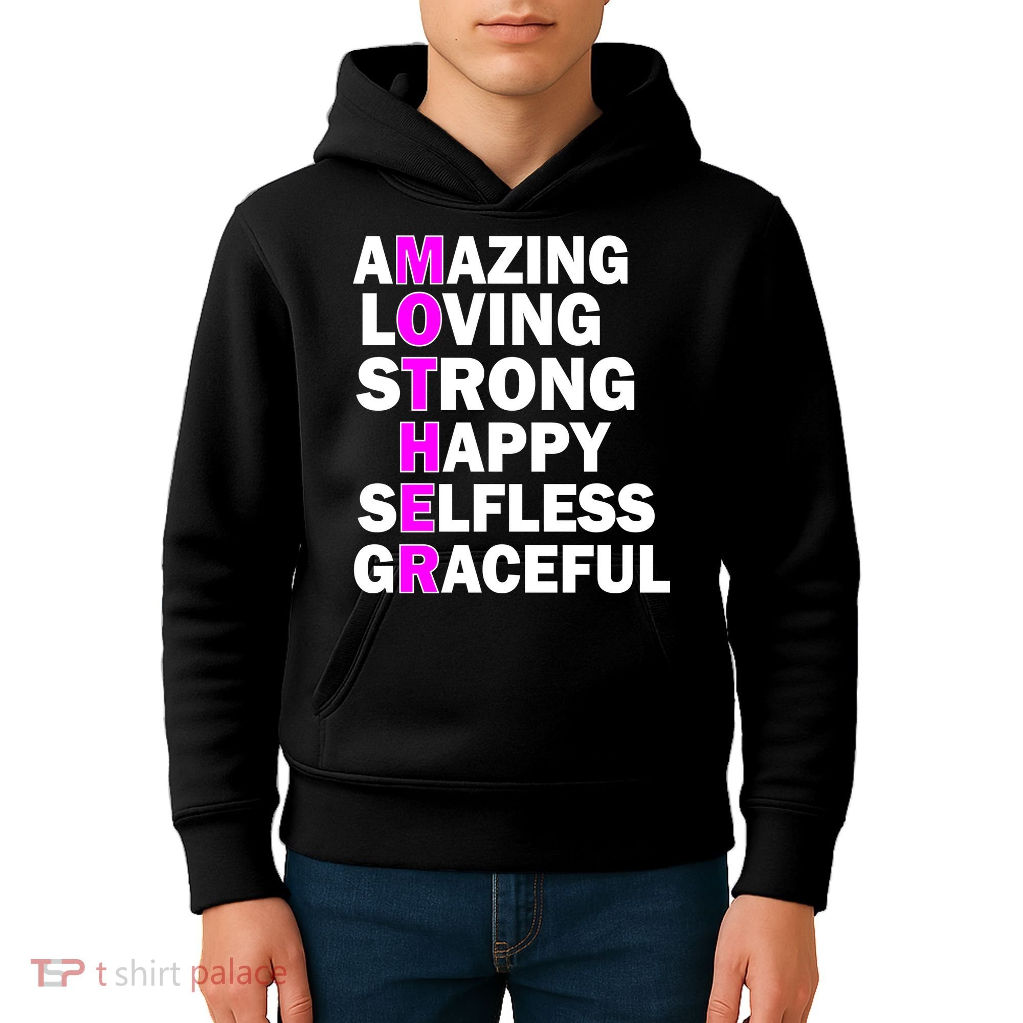 Mother's Day Quote Amazing Loving Strong Happy Kids Hoodie