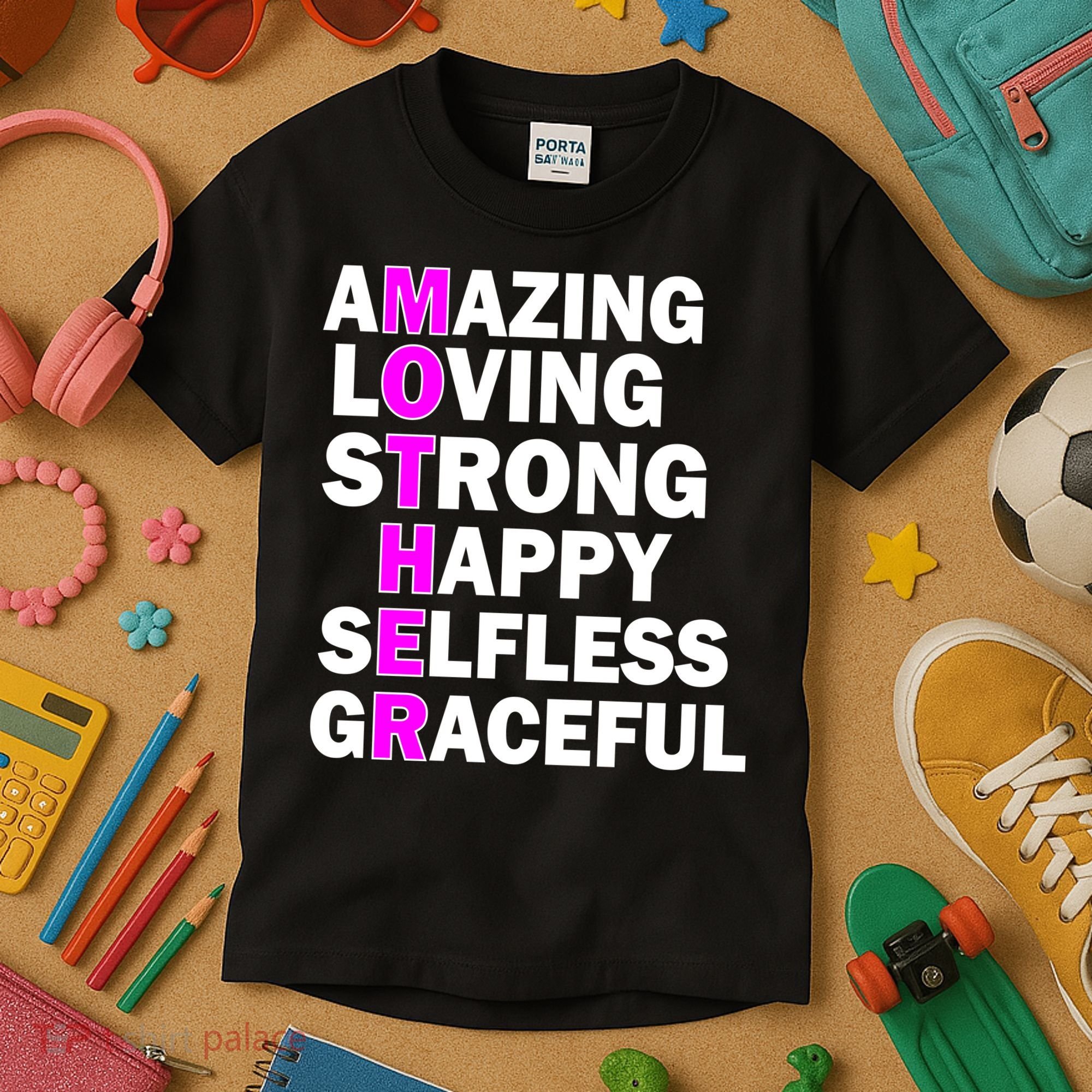 Mother's Day Quote Amazing Loving Strong Happy Kids T-Shirt