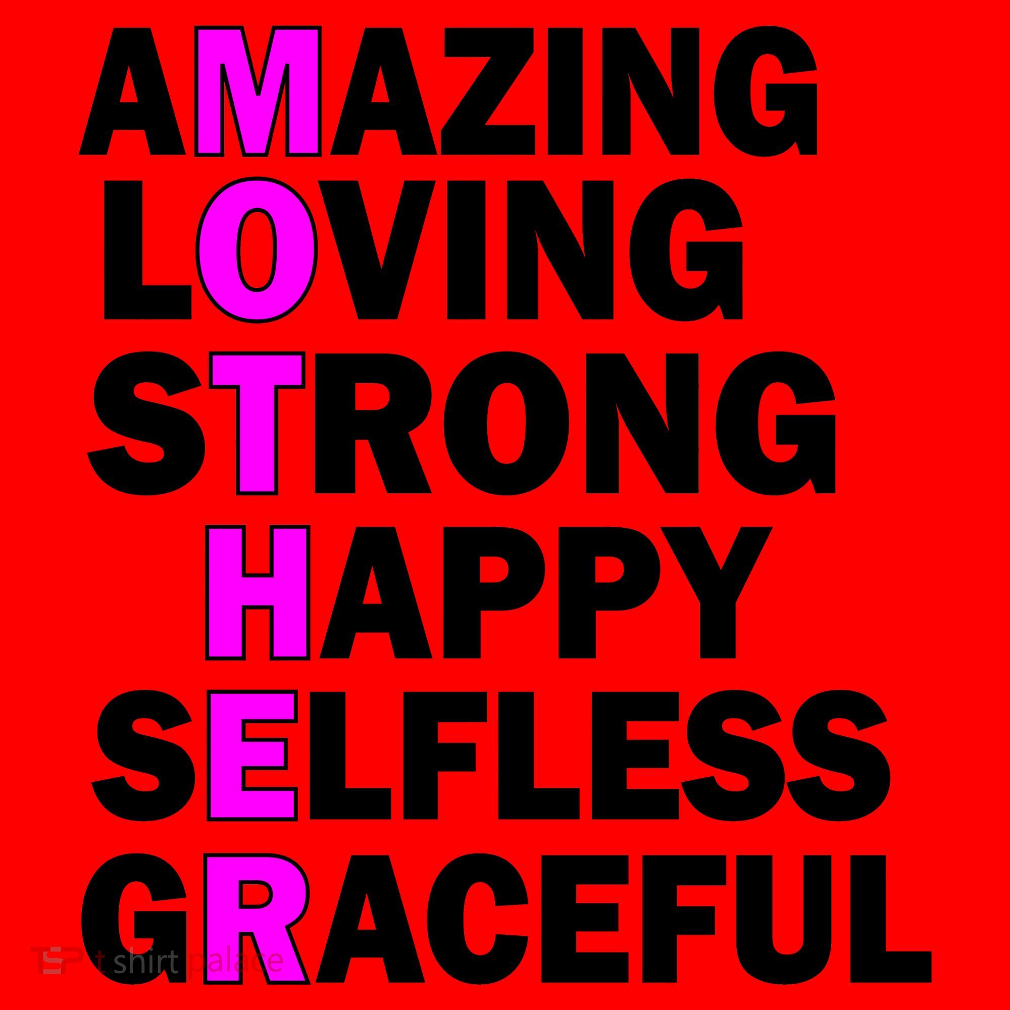 Mother's Day Quote Amazing Loving Strong Happy Santa Hat