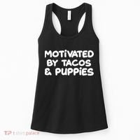 Motivated By Tacos & Puppies Women's Tank Top thumb 0