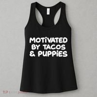Motivated By Tacos & Puppies Women's Tank Top thumb 3
