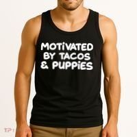 Motivated By Tacos & Puppies Tank Top thumb 3