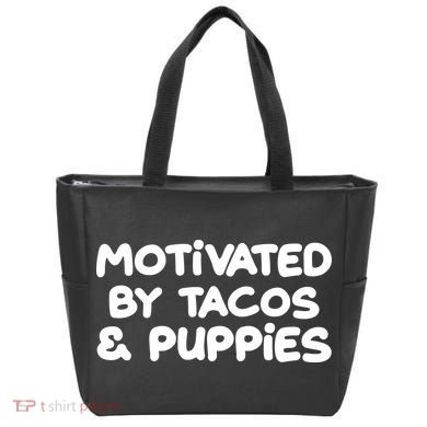 Motivated By Tacos & Puppies Tote Bag