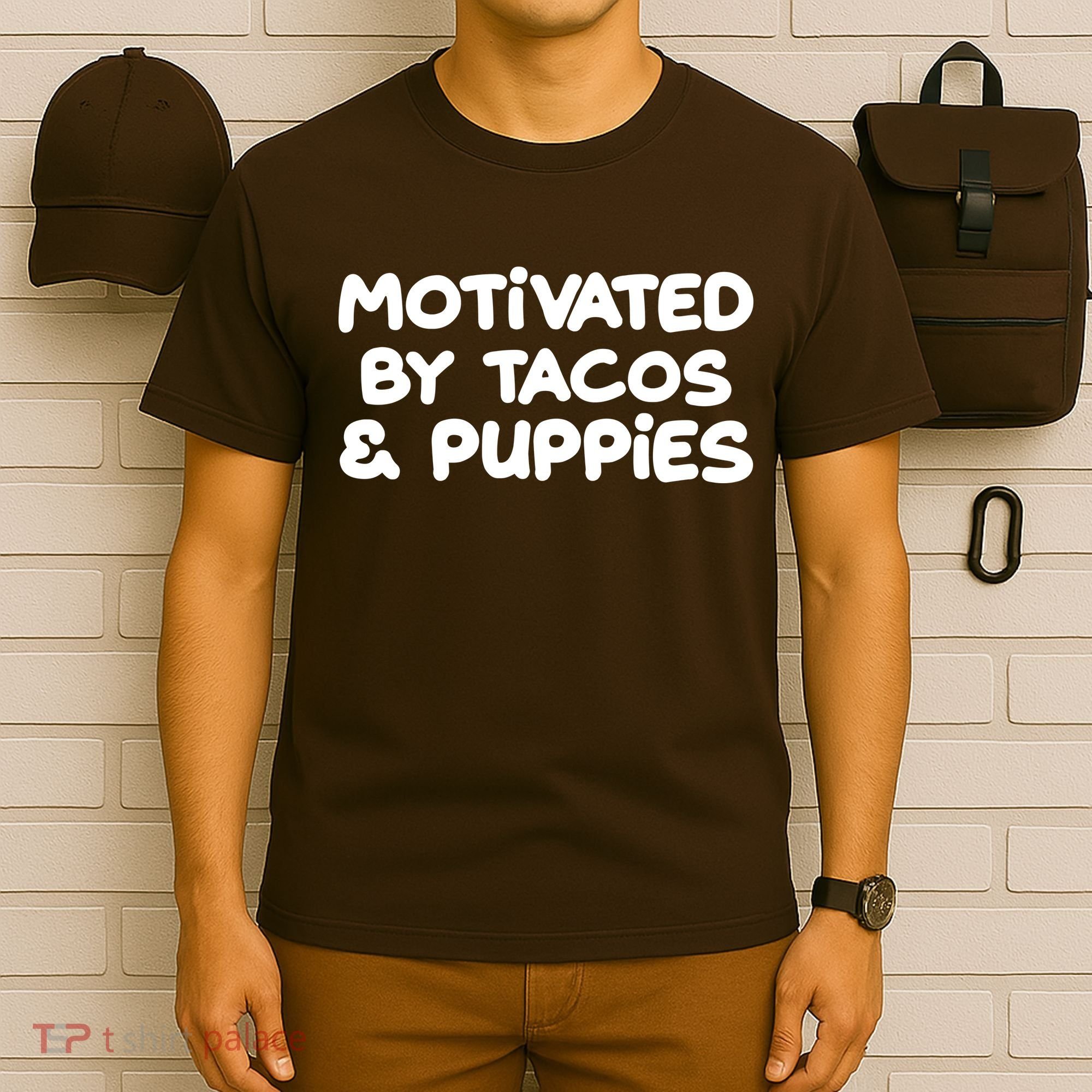 Motivated By Tacos & Puppies T-Shirt
