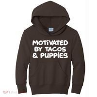 Motivated By Tacos & Puppies Kids Hoodie thumb 0