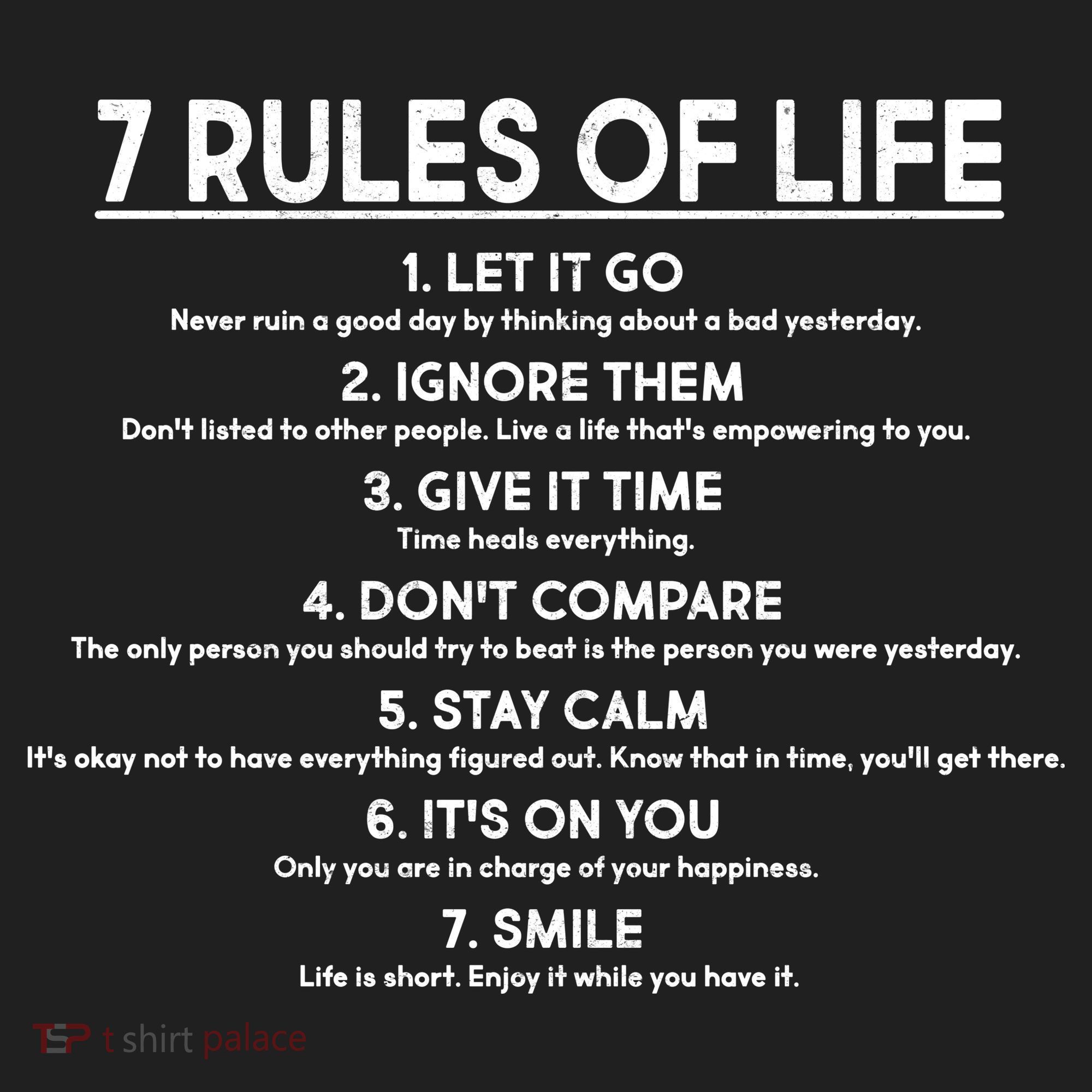Motivational 7 Rules Of Life  Tumbler