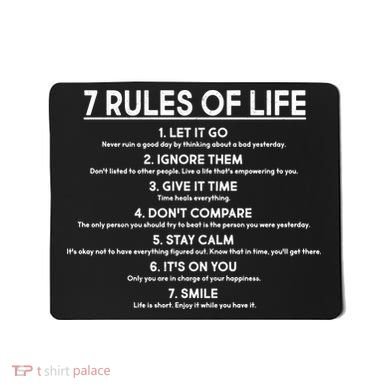 Motivational 7 Rules Of Life  Mousepad