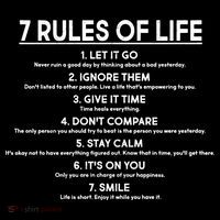 Motivational 7 Rules Of Life  Mousepad thumb 1