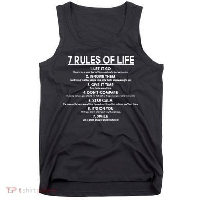 Motivational 7 Rules Of Life  Tank Top