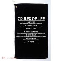 Motivational 7 Rules Of Life  Golf Towel thumb 0