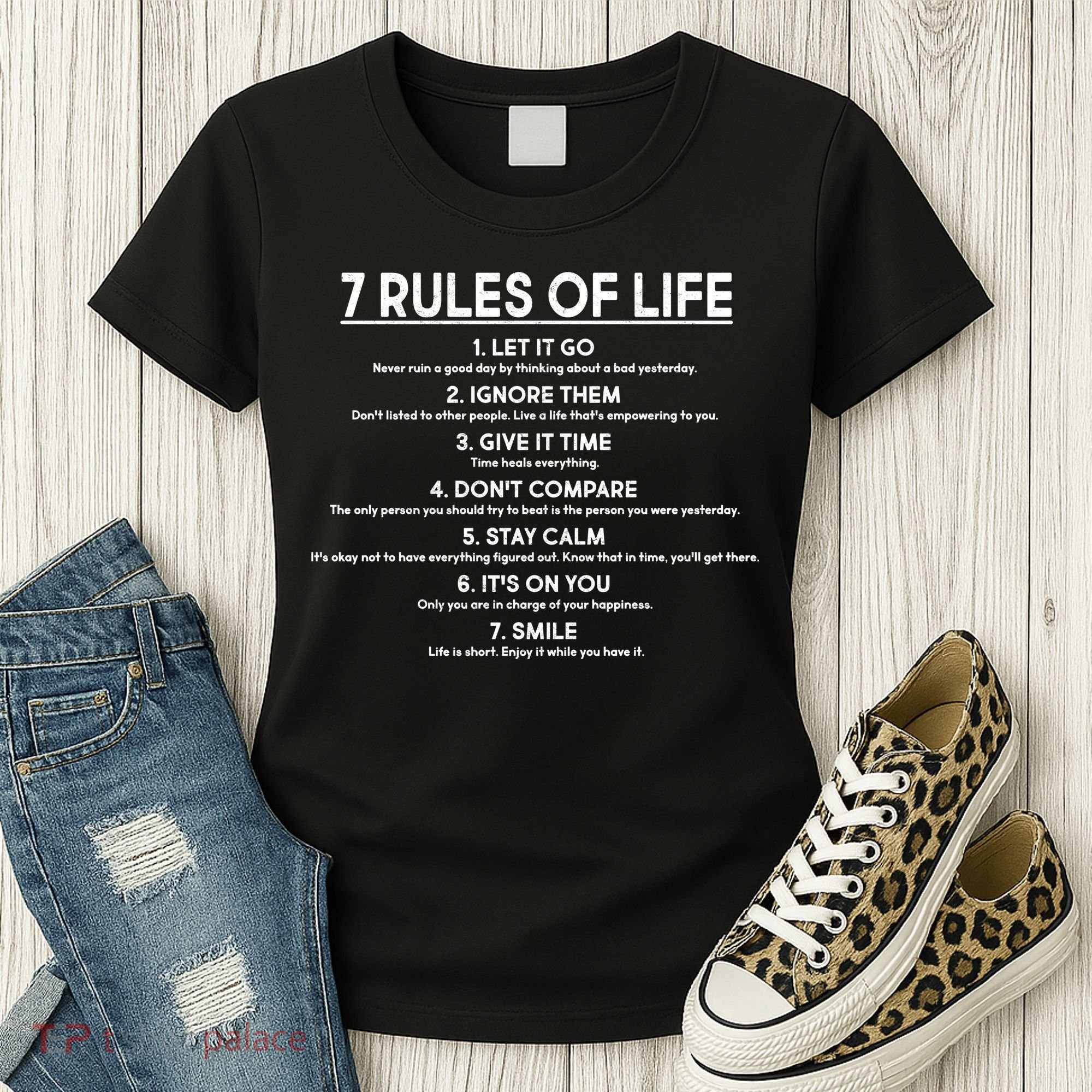 Motivational 7 Rules Of Life  Women's T-Shirt