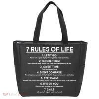 Motivational 7 Rules Of Life  Tote Bag thumb 0