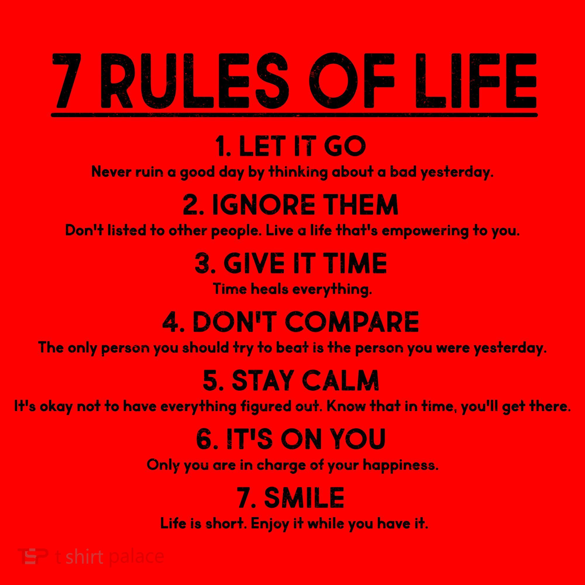 Motivational 7 Rules Of Life  Santa Hat