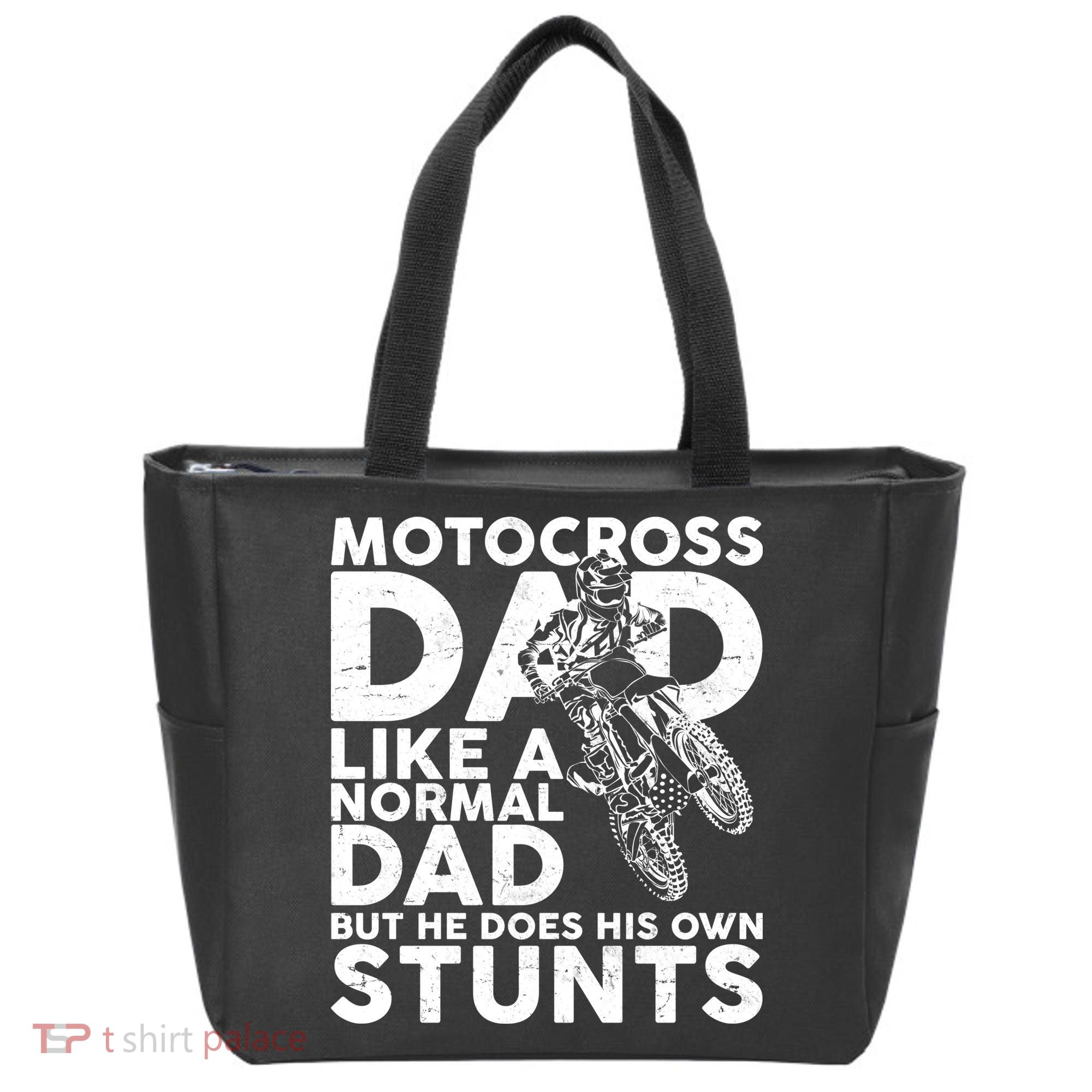 Motocross Dad Like A Normal Dad But He Does His Owns Stuns Tote Bag
