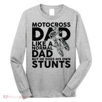 Motocross Dad Like A Normal Dad But He Does His Owns Stuns Long Sleeve Shirt thumb 0