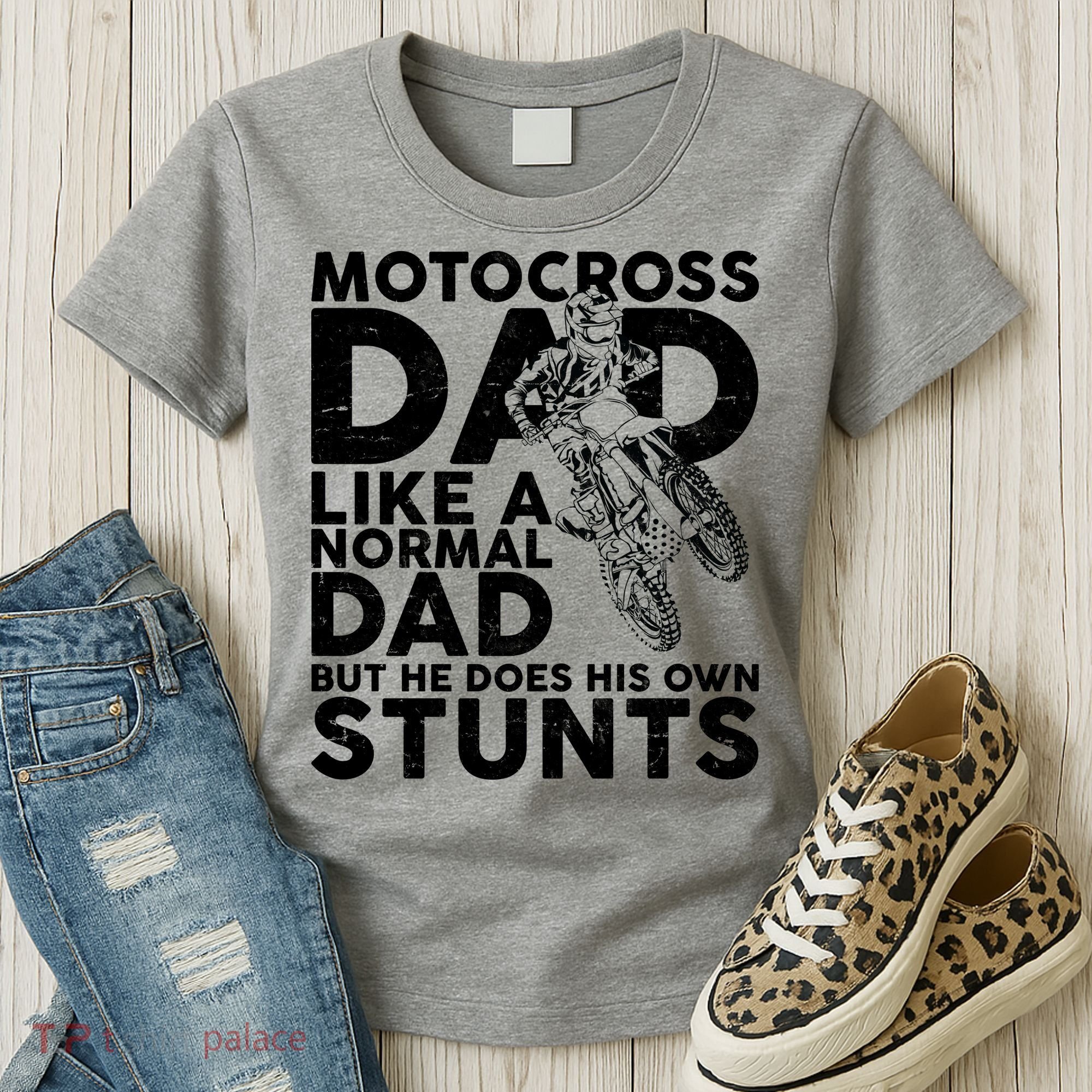 Motocross Dad Like A Normal Dad But He Does His Owns Stuns Women's T-Shirt