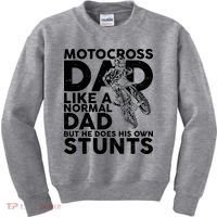 Motocross Dad Like A Normal Dad But He Does His Owns Stuns Kids Sweatshirt thumb 0