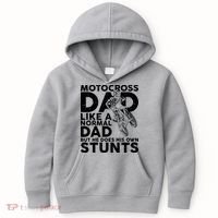 Motocross Dad Like A Normal Dad But He Does His Owns Stuns Kids Hoodie thumb 0