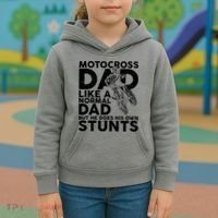 Motocross Dad Like A Normal Dad But He Does His Owns Stuns Kids Hoodie thumb 3