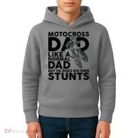 Motocross Dad Like A Normal Dad But He Does His Owns Stuns Kids Hoodie thumb 4