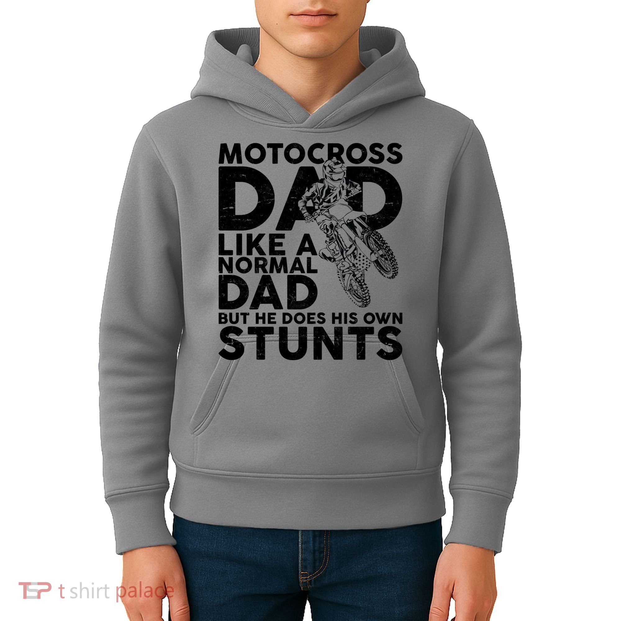 Motocross Dad Like A Normal Dad But He Does His Owns Stuns Kids Hoodie