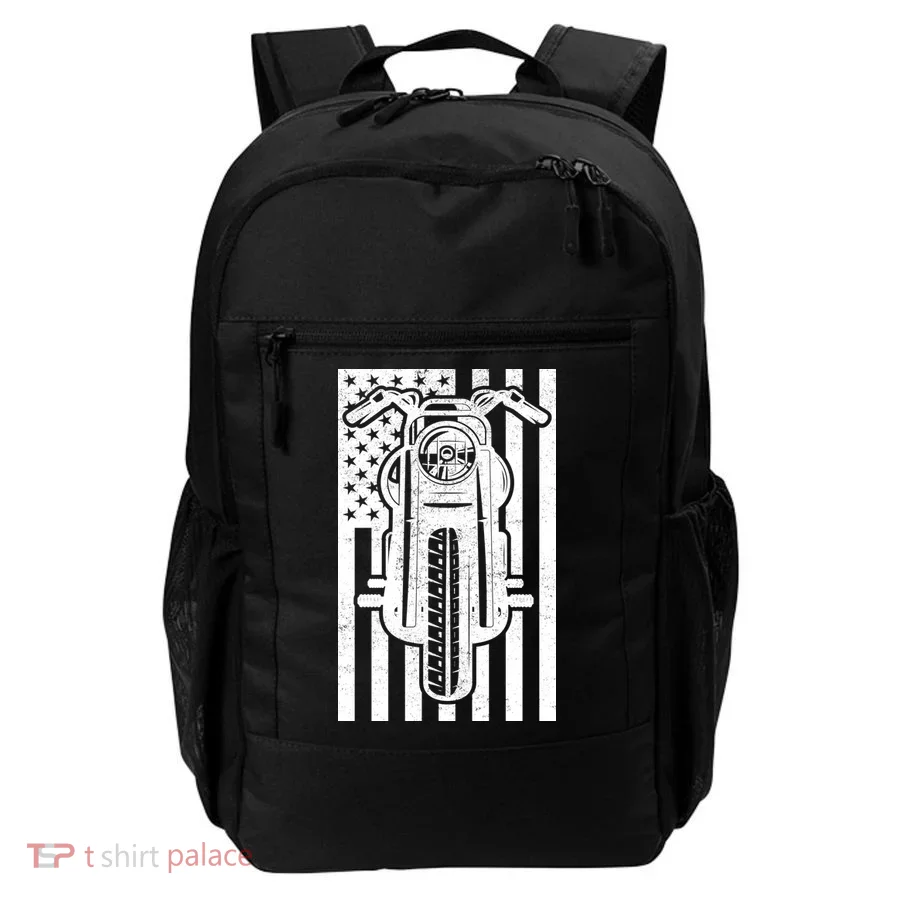 Motorcycle Biker USA Flag Backpack
