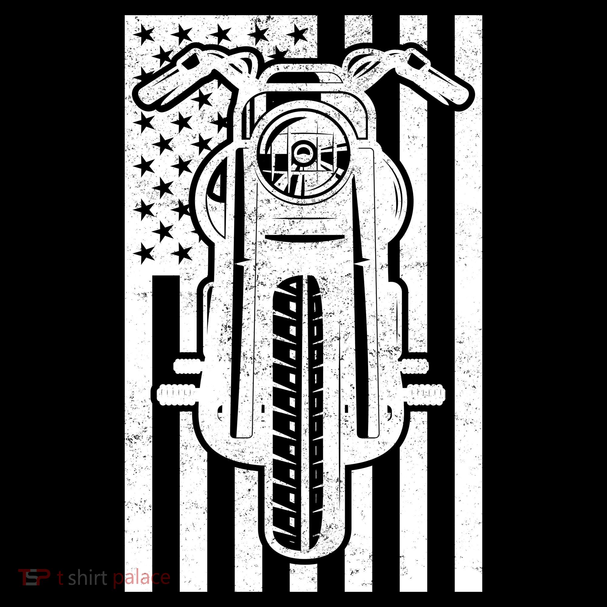 Motorcycle Biker USA Flag Ornament