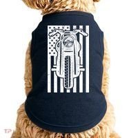 Motorcycle Biker USA Flag Doggie Tank thumb 0