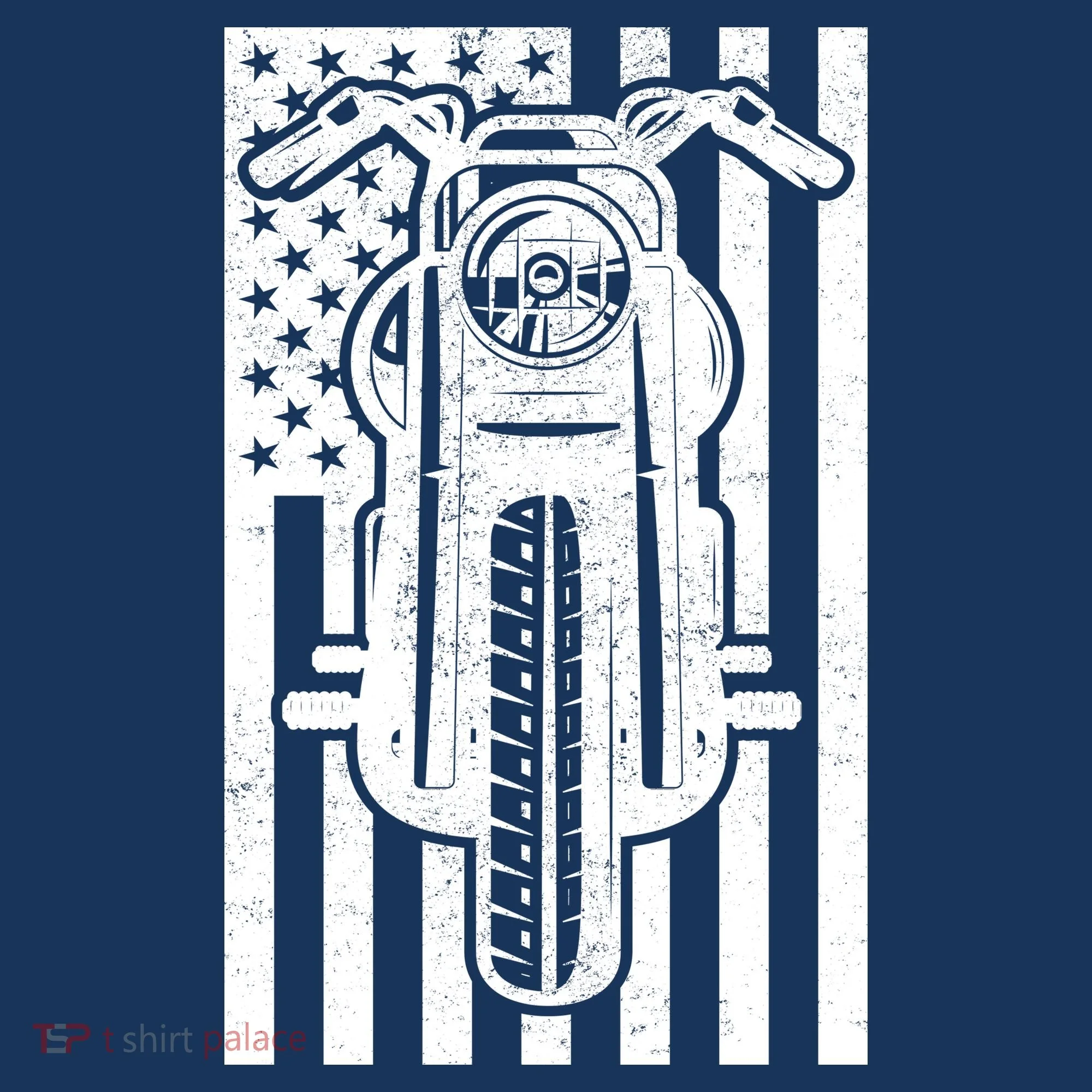 Motorcycle Biker USA Flag Doggie Tank