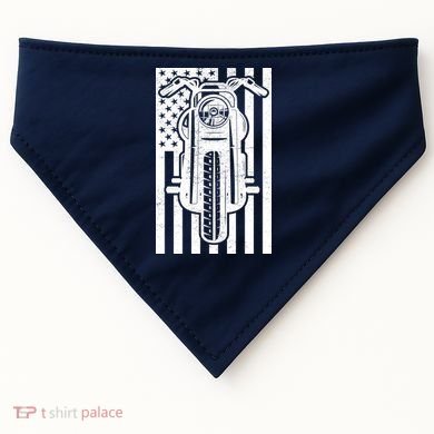 Motorcycle Biker USA Flag USA-Made Doggie Bandana