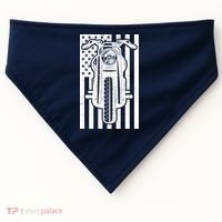 Motorcycle Biker USA Flag USA-Made Doggie Bandana thumb 0
