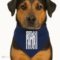 Motorcycle Biker USA Flag USA-Made Doggie Bandana thumb 1