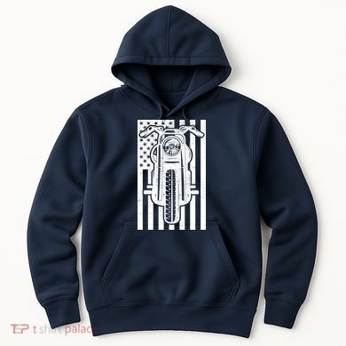Motorcycle Biker USA Flag Hoodie