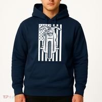 Motorcycle Biker USA Flag Hoodie thumb 2