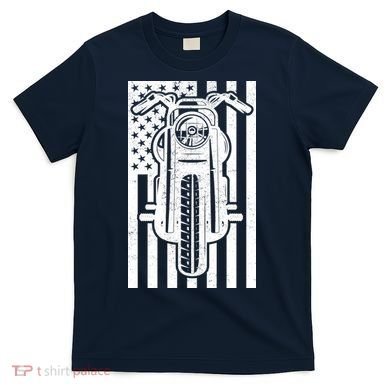 Motorcycle Biker USA Flag T-Shirt