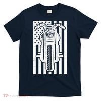 Motorcycle Biker USA Flag T-Shirt thumb 0