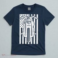 Motorcycle Biker USA Flag T-Shirt thumb 5
