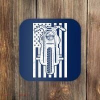 Motorcycle Biker USA Flag Coaster thumb 0