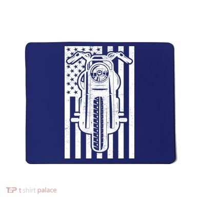 Motorcycle Biker USA Flag Mousepad