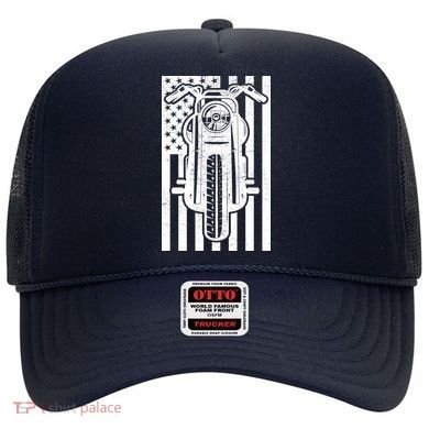 Motorcycle Biker USA Flag Hat