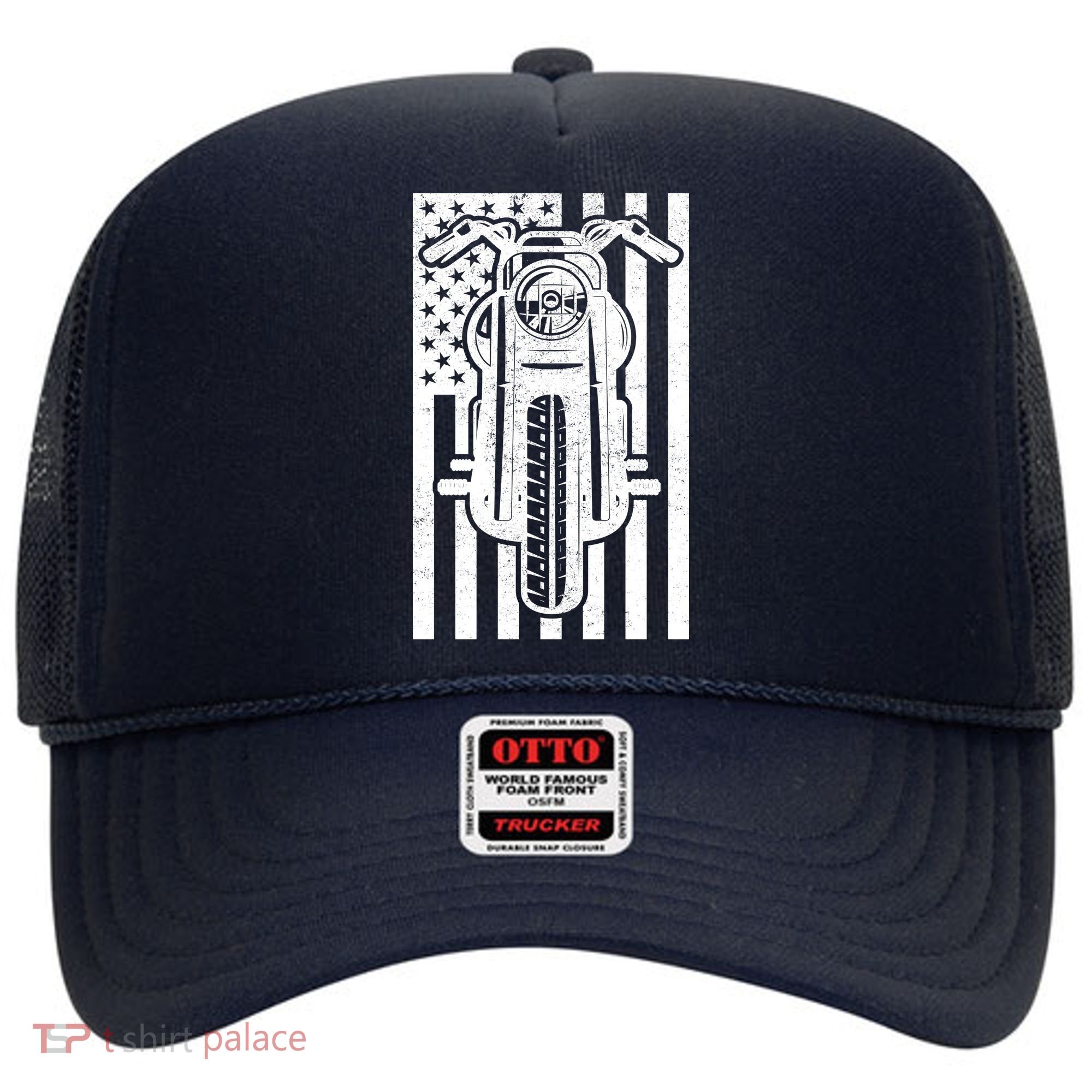 Motorcycle Biker USA Flag Hat