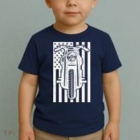 Motorcycle Biker USA Flag Toddler T-Shirt thumb 2
