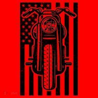 Motorcycle Biker USA Flag Santa Hat thumb 1