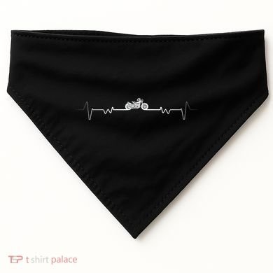 Motorcycle Heartbeat Pulse Biker USA-Made Doggie Bandana
